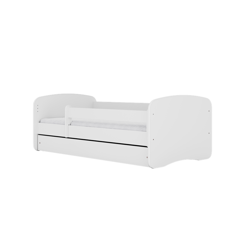 Letto per bambini babydreams white formula con cassettone e materasso omaggio 140/70