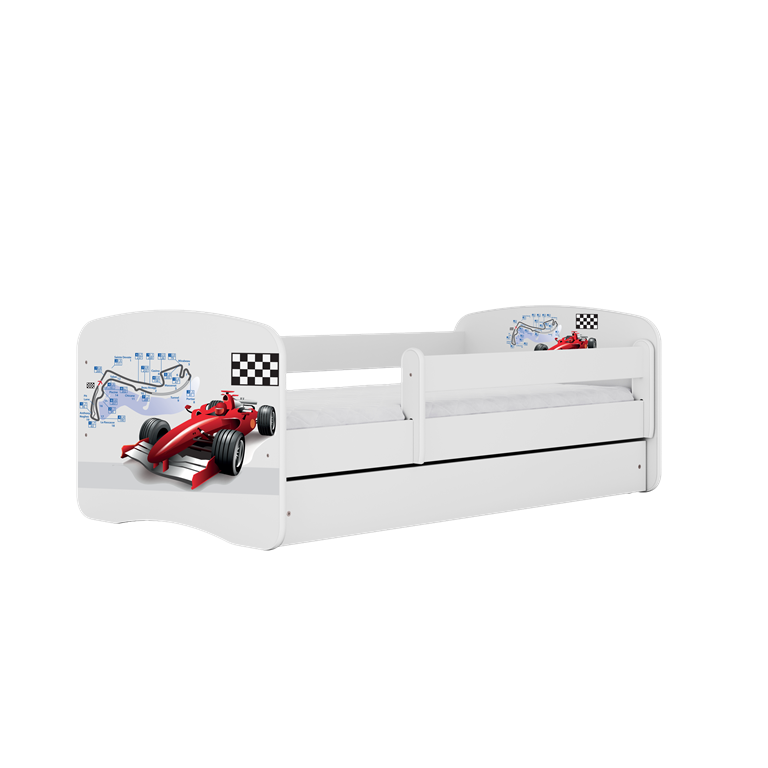 Letto per bambini babydreams white formula con cassettone e materasso omaggio 160/80