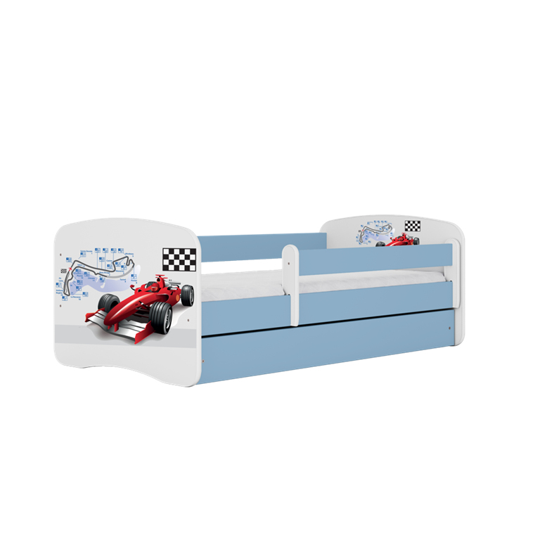 Letto per bambini babydreams blue formula con cassettone e materasso omaggio 160/80