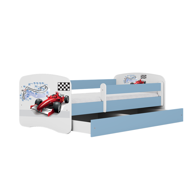 Letto per bambini babydreams blue formula con cassettone e materasso omaggio 180/80