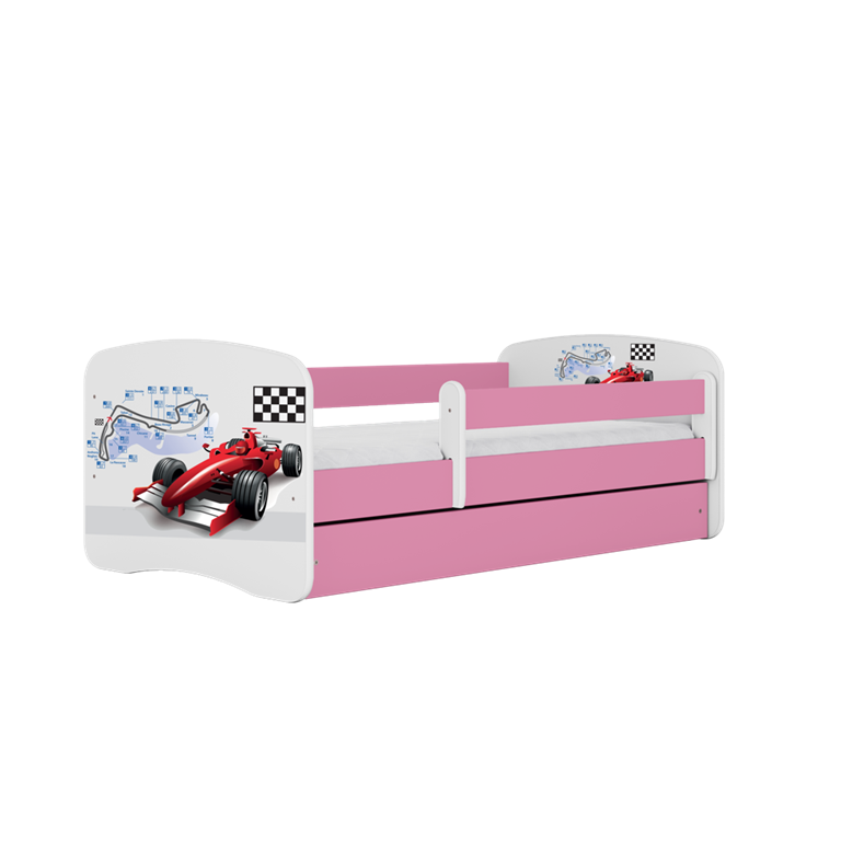 Letto per bambini babydreams pink formula con cassettone e materasso omaggio 140/70