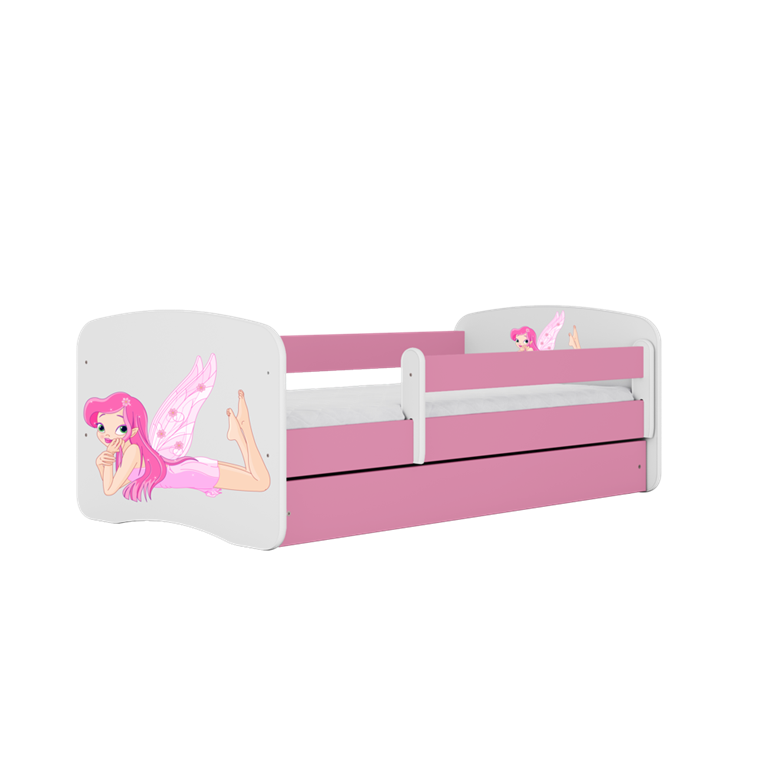 Bed babydreams pink fairy with wings with drawer with mattress 140/70