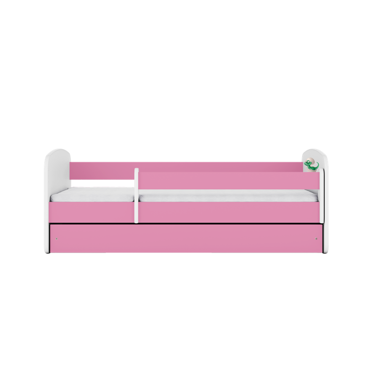 Letto per bambini babydreams pink baby dino con cassettone e materasso omaggio 160/80