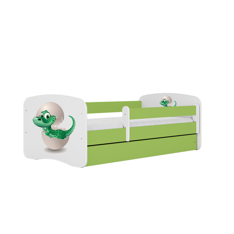 Bed babydreams green baby dino with drawer with mattress 160/80