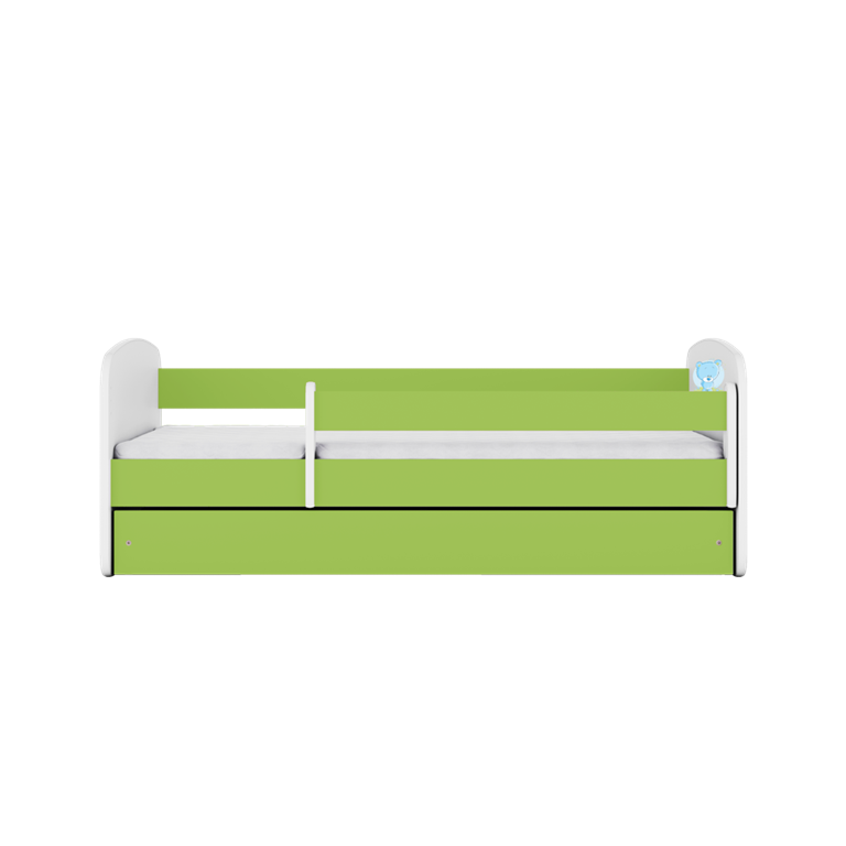 Letto per bambini babydreams green blue teddybear con cassettone e materasso omaggio 160/80