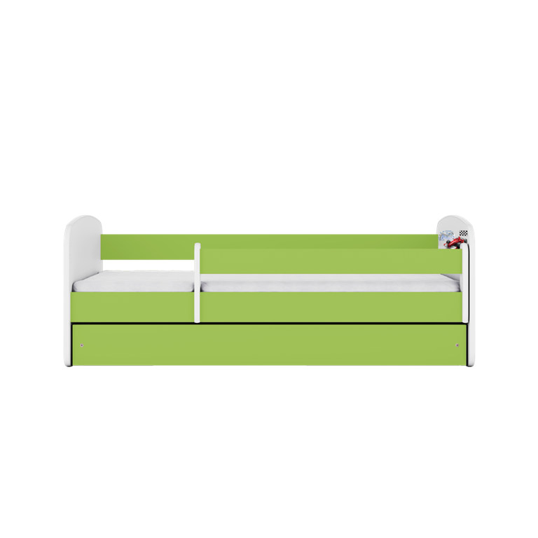Letto per bambini babydreams green formula con cassettone e materasso omaggio 180/80