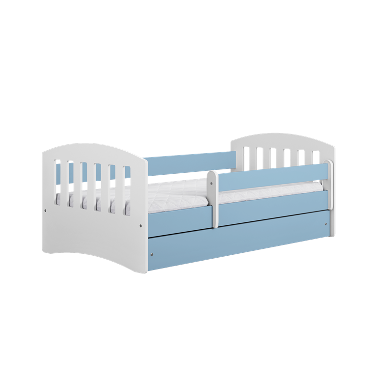 Bed classic 1 blue with drawer with mattress 160/80