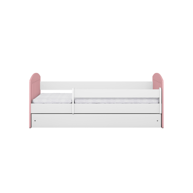 Bed classic 1 mix pale pink with drawer with mattress 180/80