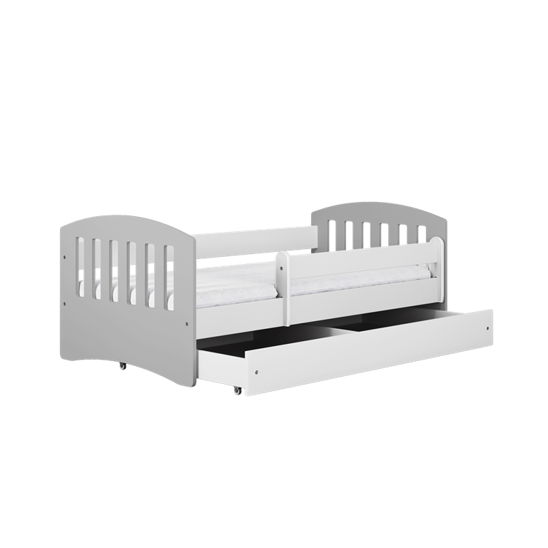 Bed classic 1 mix grey with drawer with mattress 160/80