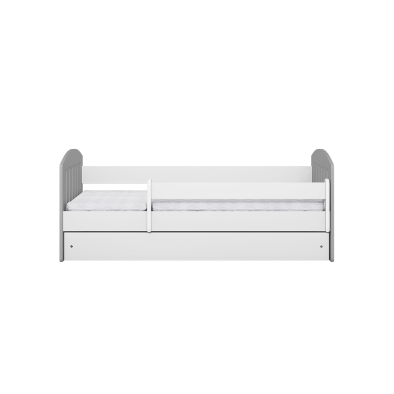 Bed classic 1 mix grey with drawer with mattress 180/80