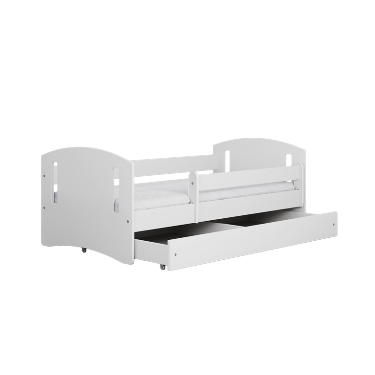Bed classic 2 white with drawer with mattress 160/80