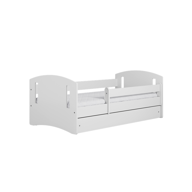 Bed classic 2 white with drawer with mattress 160/80