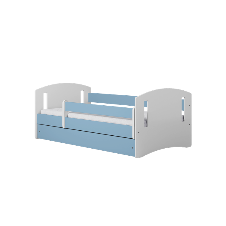 Bed classic 2 blue with drawer with mattress 160/80