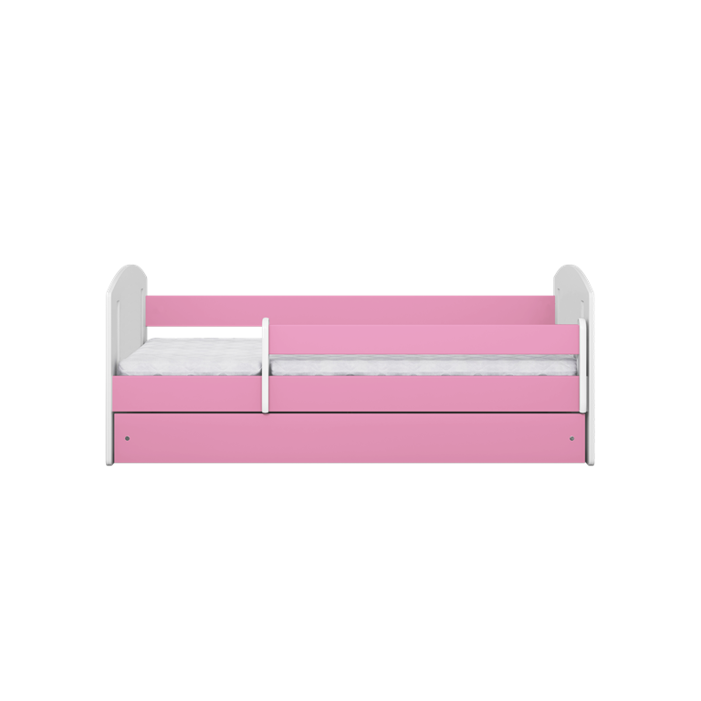 Bed classic 2 pink with drawer with mattress 140/80