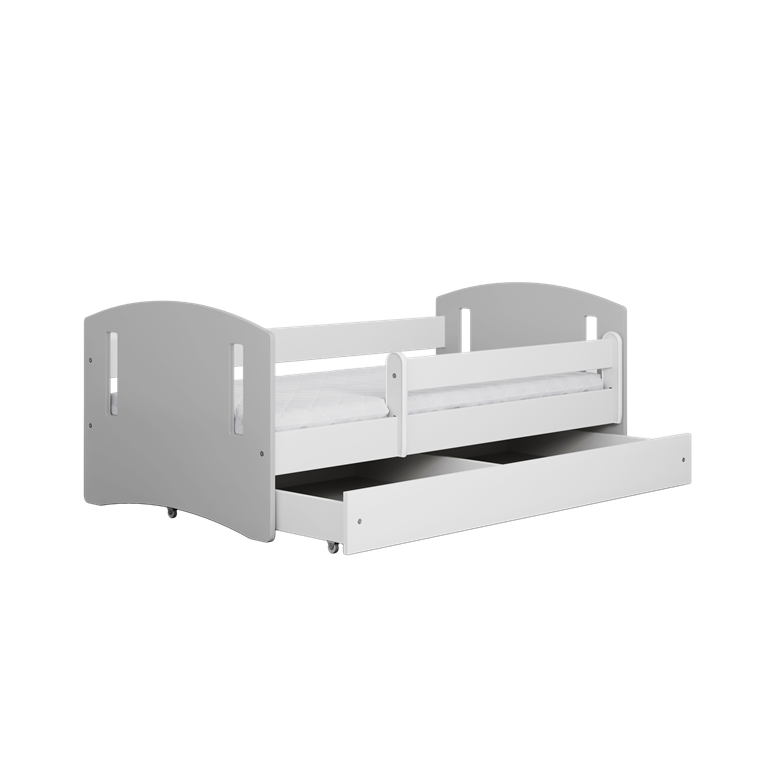 Bed classic 2 mix grey with drawer with mattress 140/80