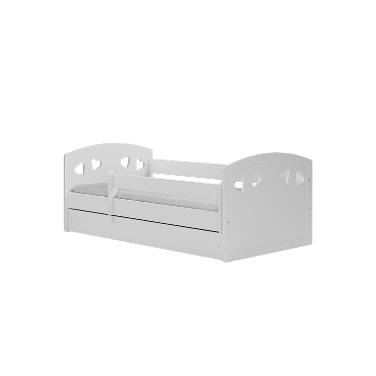 Bed Julia white with drawer with mattress 140/80