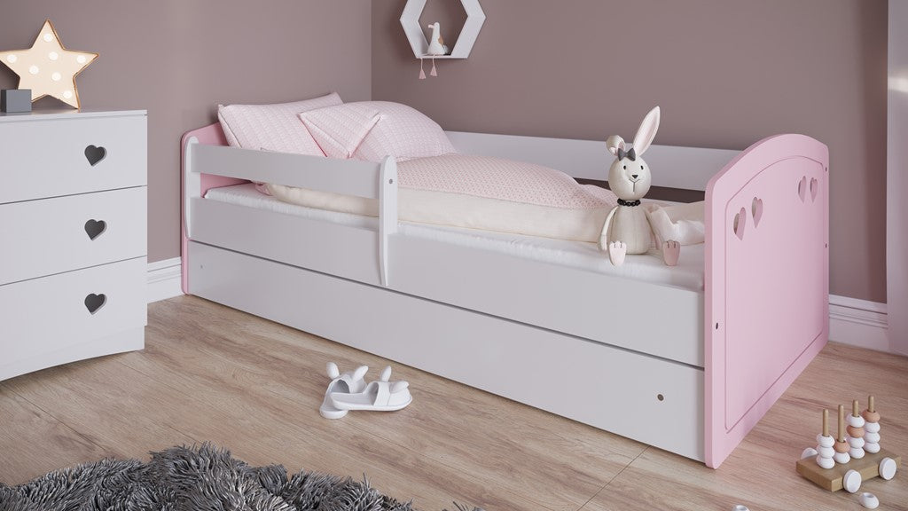 Bed Julia mix pale pink with drawer with mattress 180/80