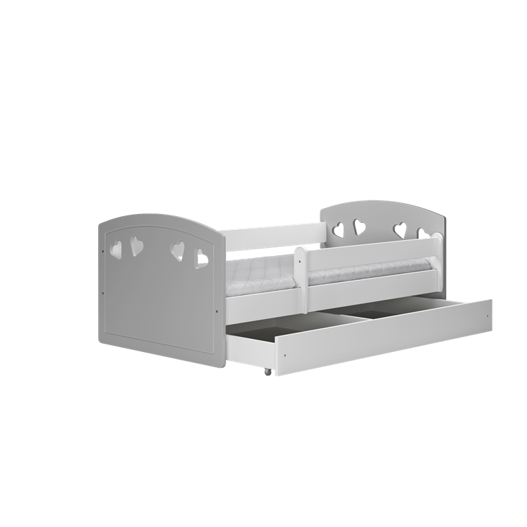 Bed Julia mix grey with drawer with mattress 140/80