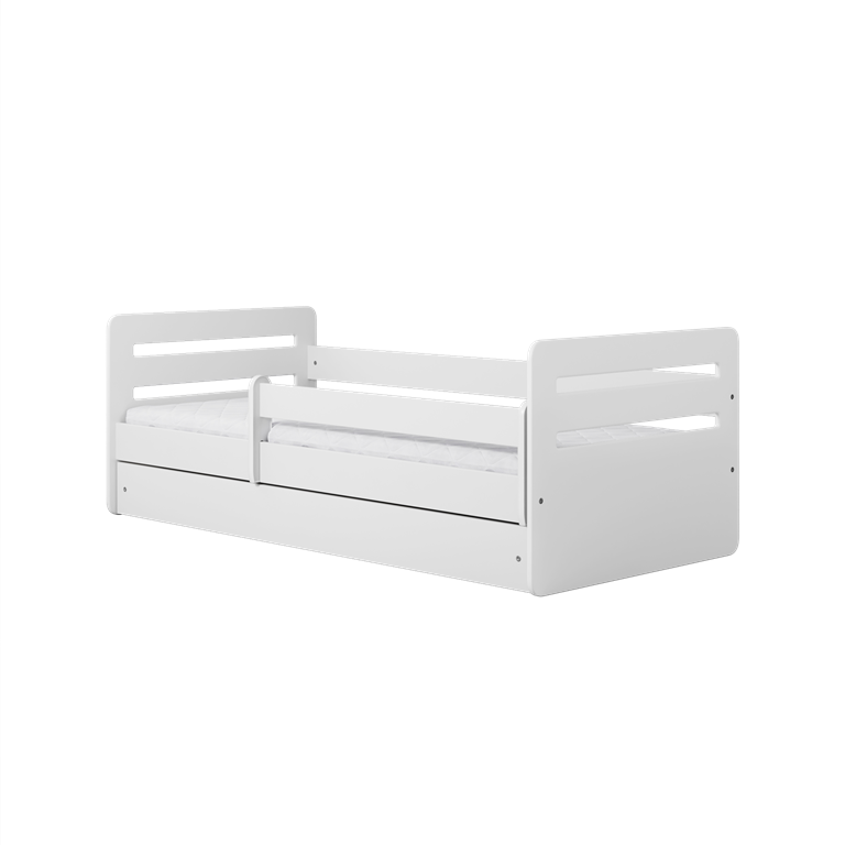Bed tomi white with drawer with mattress 160/80