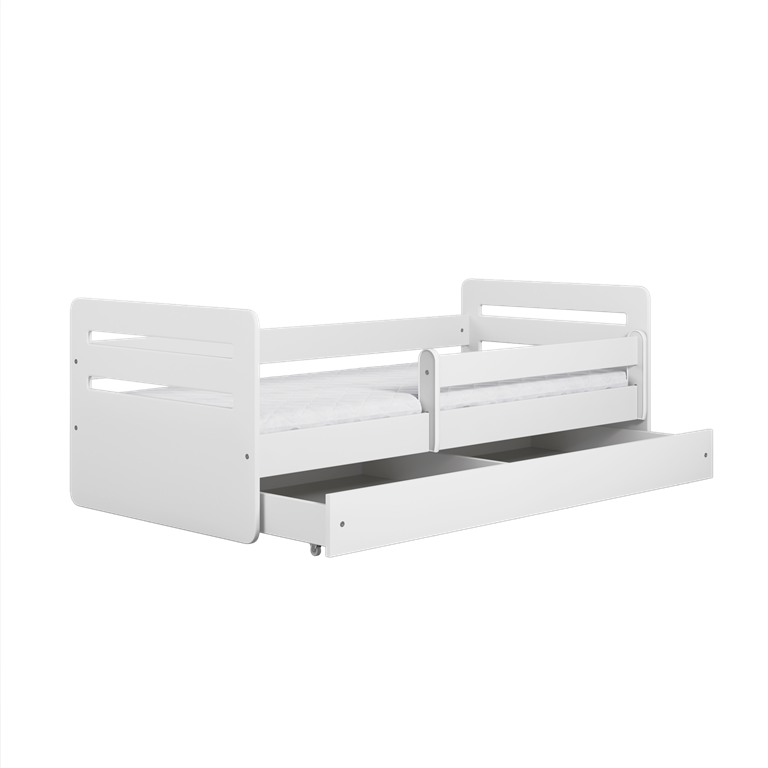 Bed tomi white with drawer with mattress 180/80