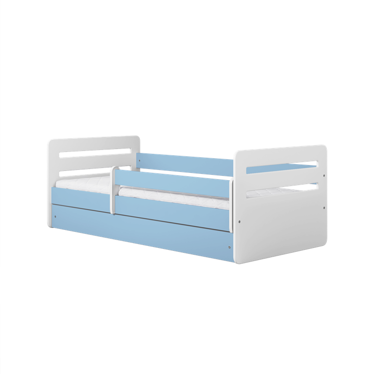Bed tomi blue with drawer with mattress 160/80