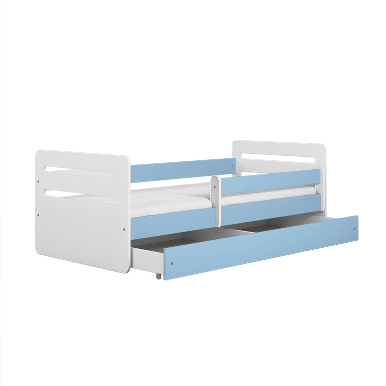 Bed tomi blue with drawer with mattress 160/80