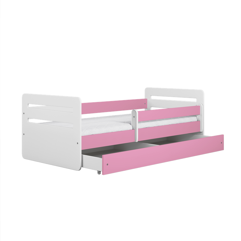 Bed tomi pink with drawer with mattress 180/80
