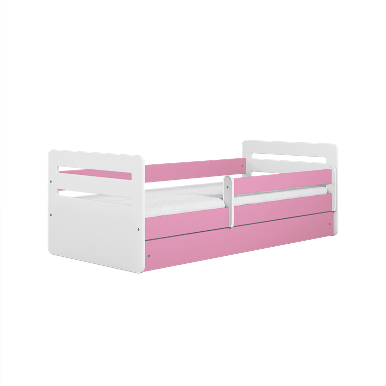 Bed tomi pink with drawer with mattress 180/80