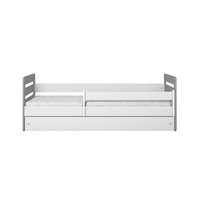 Bed tomi mix grey with drawer with mattress 180/80