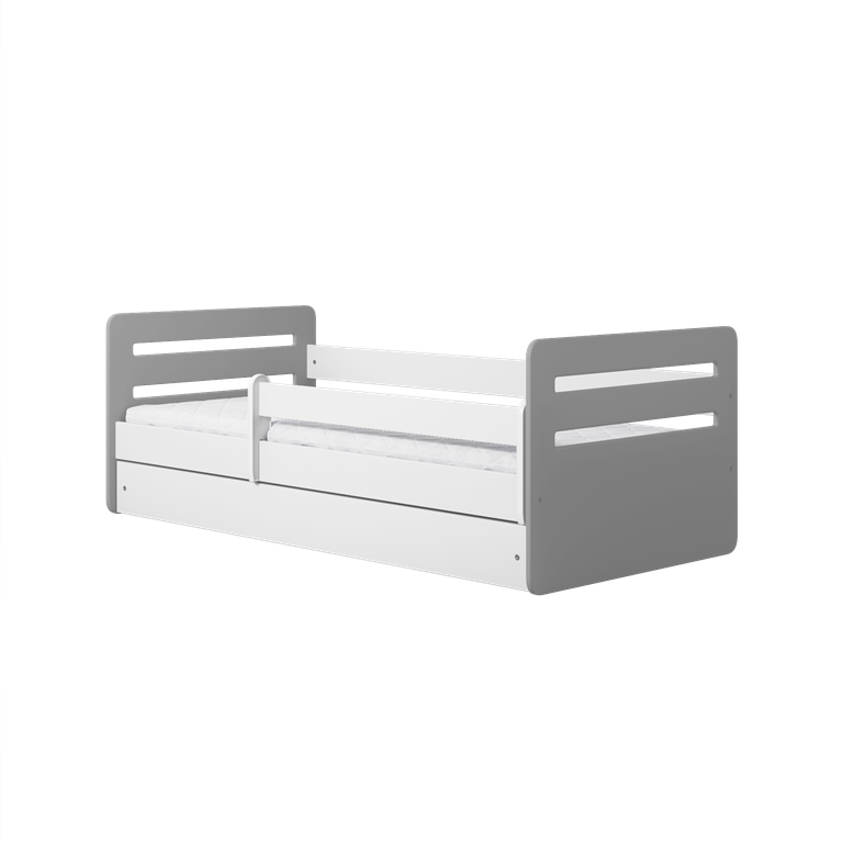 Bed tomi mix grey with drawer with mattress 180/80