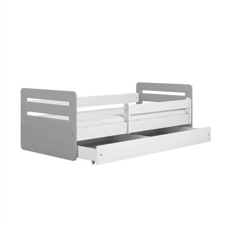 Bed tomi mix grey with drawer with mattress 180/80
