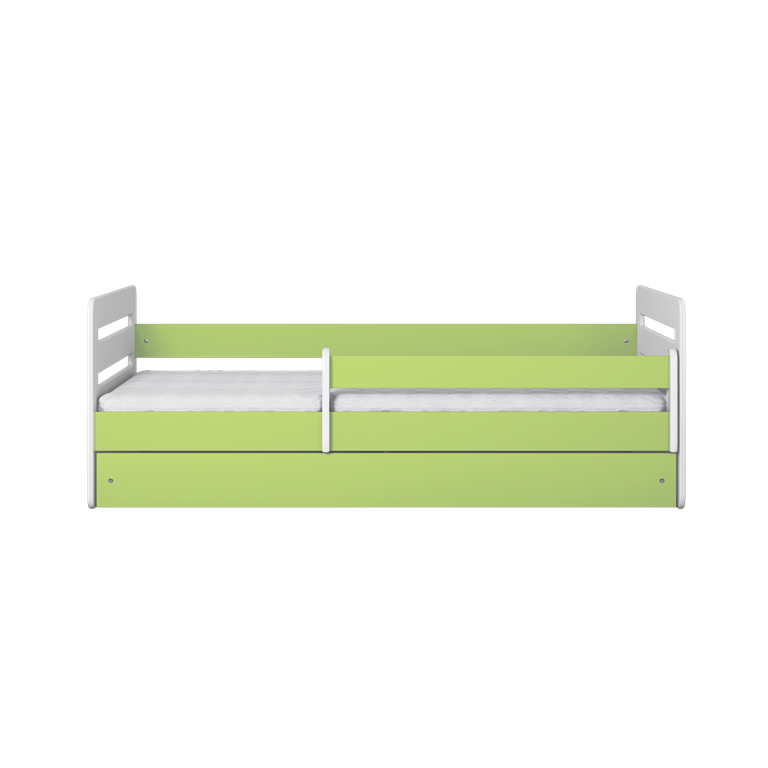 Bed tomi green with drawer with mattress 140/80