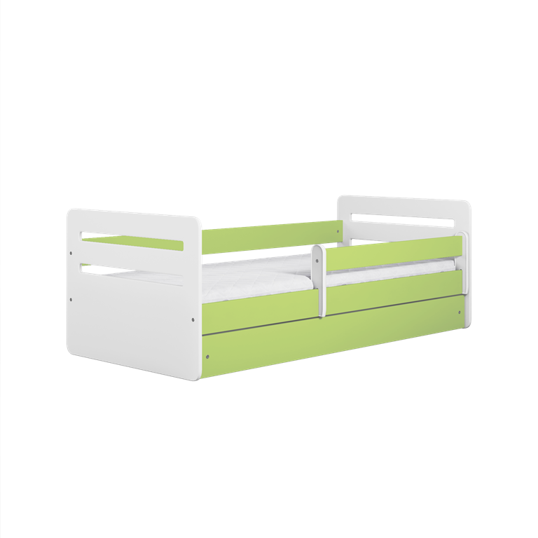 Bed tomi green with drawer with mattress 160/80
