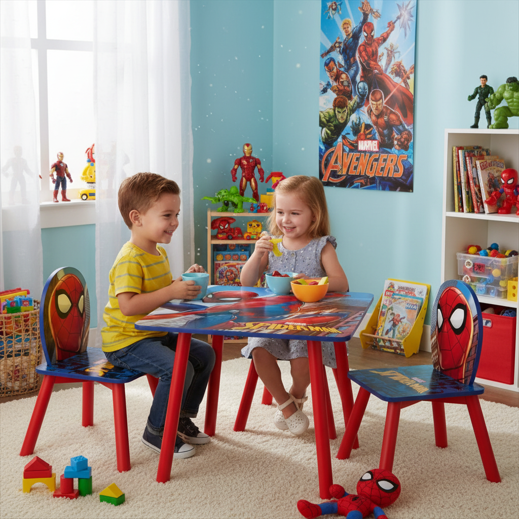 Merenda insieme su set Spiderman