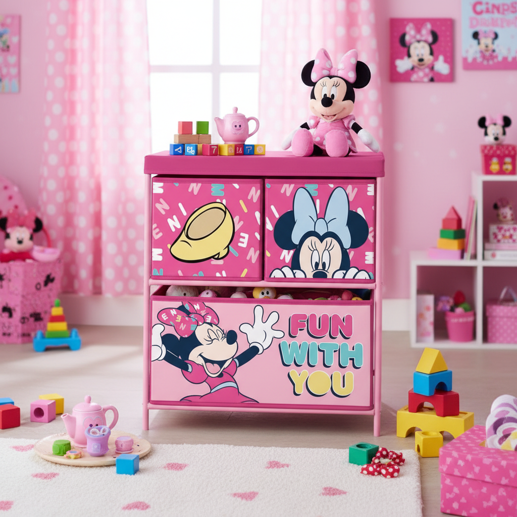 Mobile Minnie in cameretta organizzata