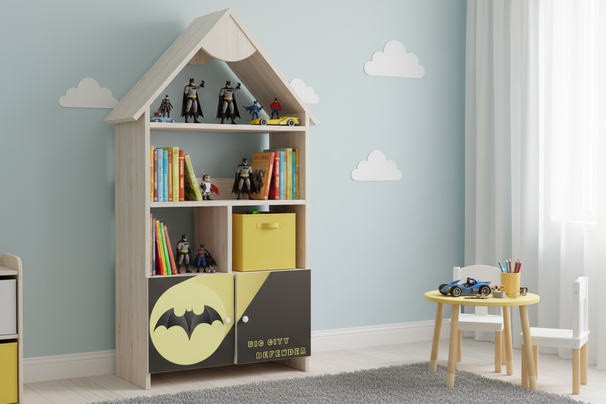 Mobiletto libreria Batman casetta lifestyle v4