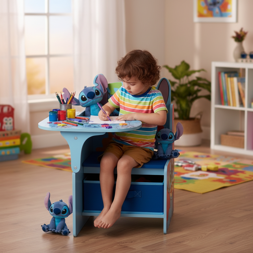 Momento creativo con banchetto Stitch