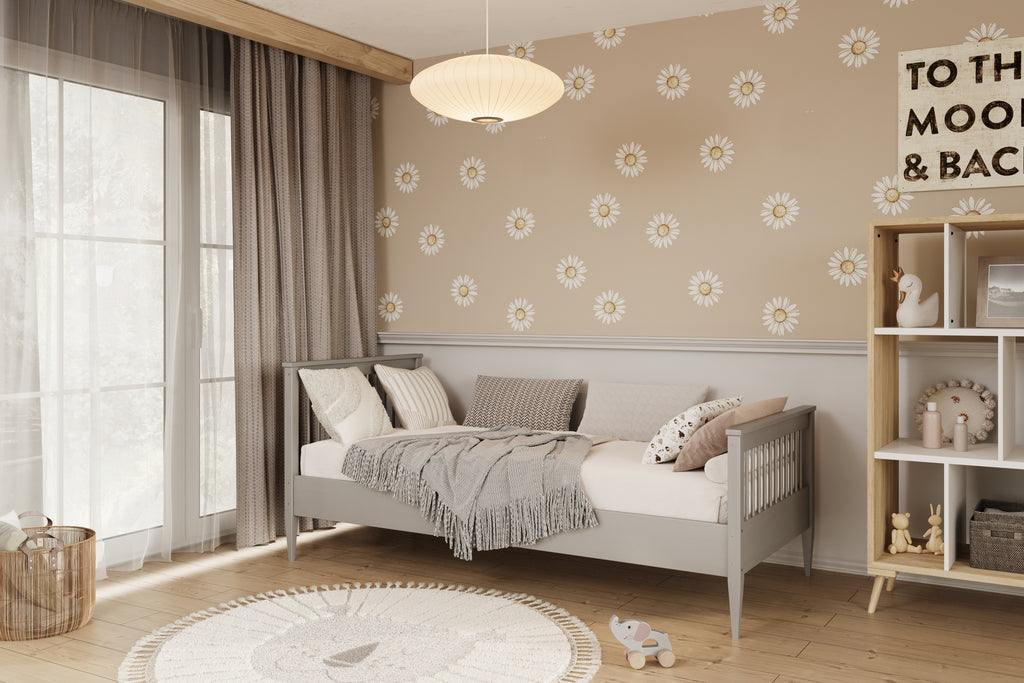 Bed Emilia szare with a latex mattress 200x80