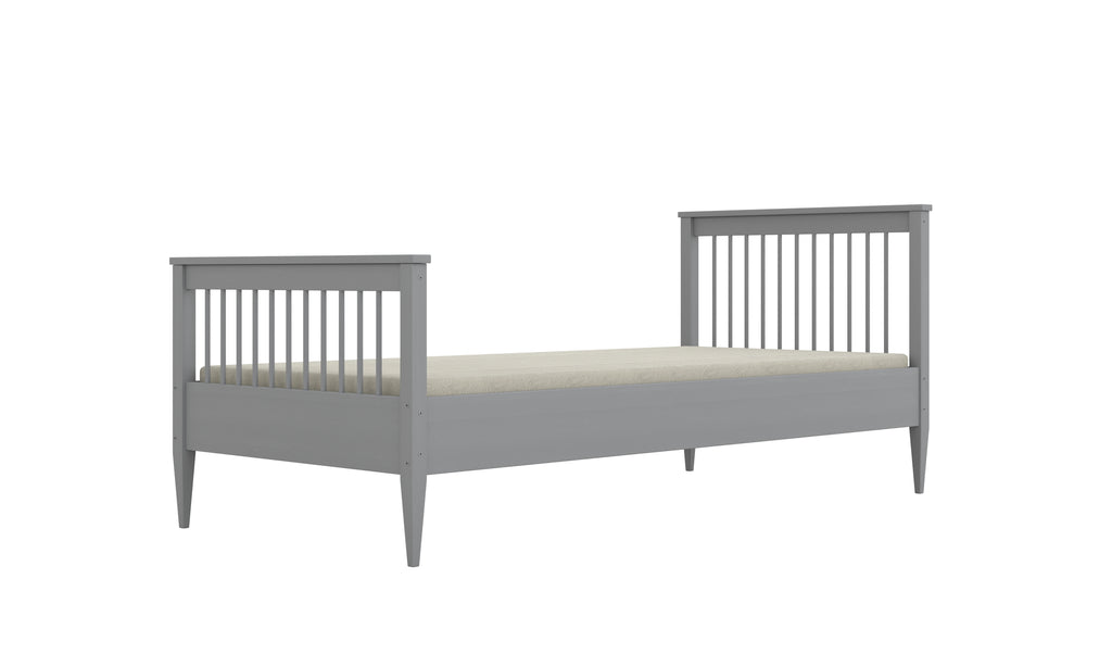 Bed Emilia szare with a latex mattress 200x80