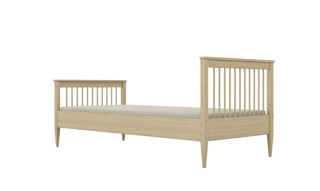 Bed Emilia naturalne nielakierowane with a coconut mattress 180x80