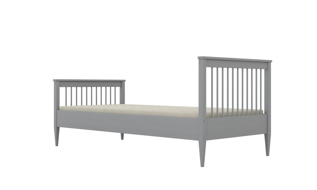 Bed Emilia szare with a latex mattress 200x80