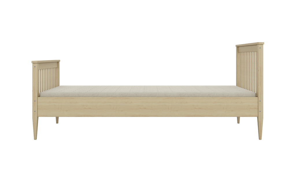 Bed Emilia naturalne nielakierowane with a coconut mattress 180x90