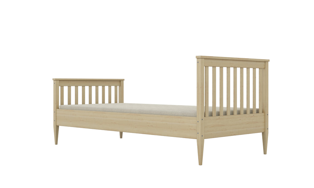 Bed Ignaæ naturalne nielakierowane with a latex mattress 200x90