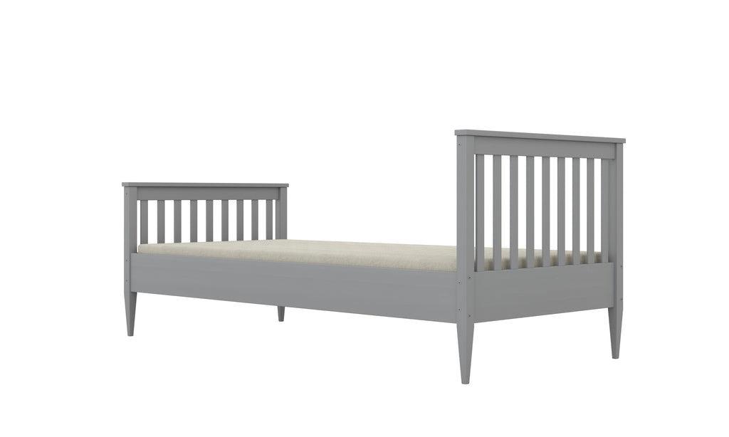 Bed Ignaæ szare with a foam mattress 160x80