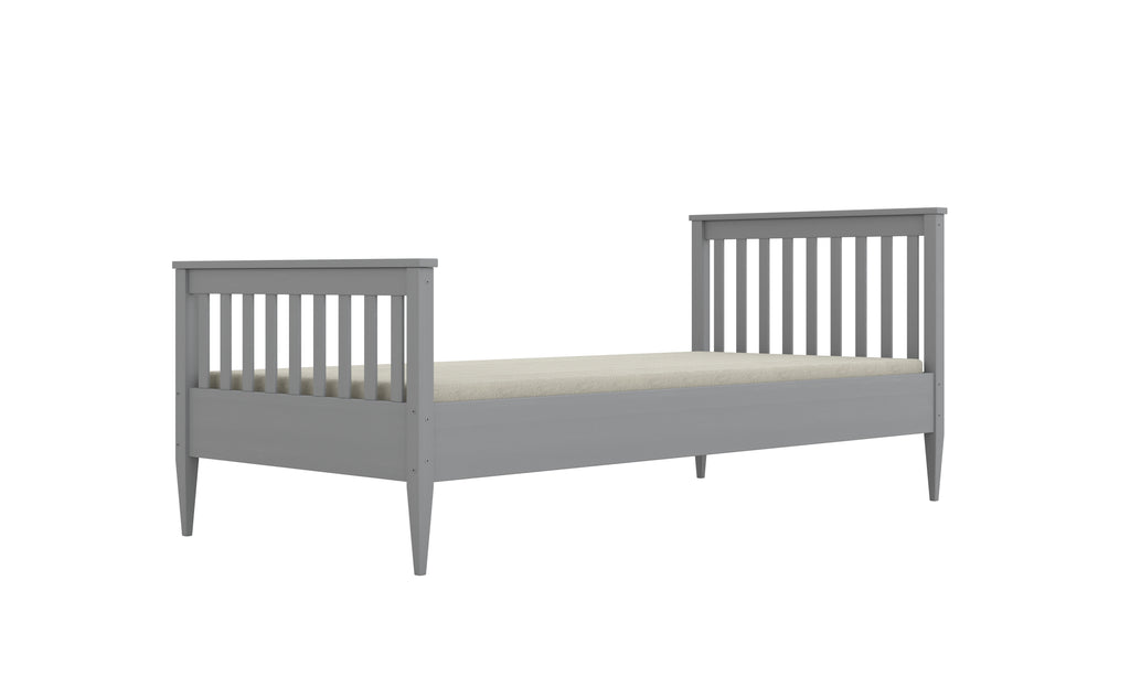 Bed Ignaæ szare with a latex mattress 200x90