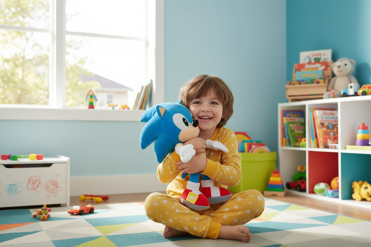 Peluche Sonic con bambino