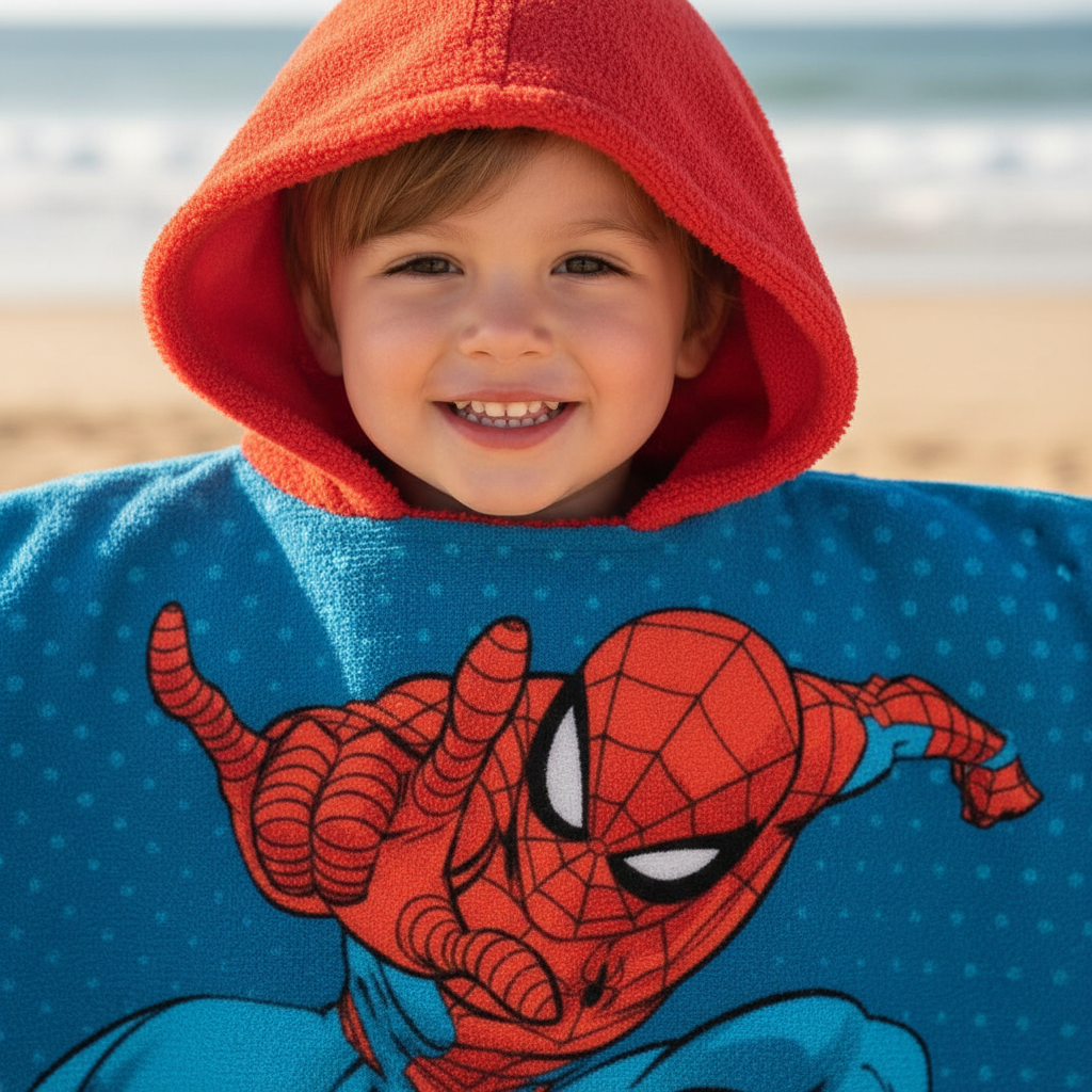 Poncho Spiderman - Dettaglio tessuto