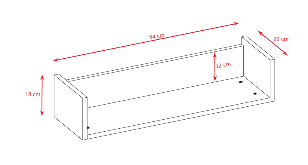 Wall shelf Victor white