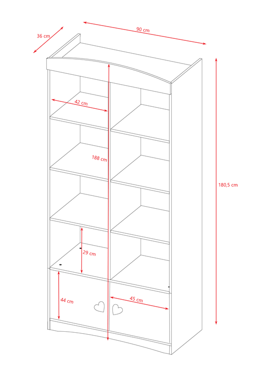 Bookcase Julia white
