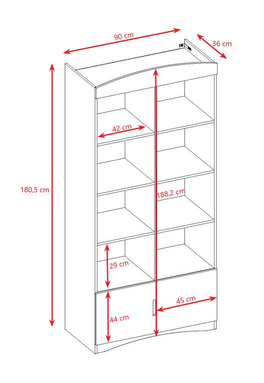 Double bookcase classic